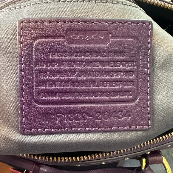 🦄Coach Poppy Studded Leather East/West Satchel 26434🦄 - Picture 9 of 9